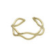Viena gold-plated adjustable ring in waves shape image