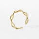 Viena gold-plated adjustable ring in waves shape cover