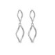 Viena sterling silver short earrings in waves shape image