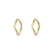 Viena gold-plated stud earrings in waves shape image