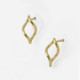 Viena gold-plated stud earrings in waves shape cover