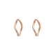 Viena rose gold-plated stud earrings in waves shape image