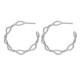 Viena sterling silver hoop earrings in waves shape image