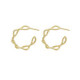 Viena gold-plated hoop earrings in waves shape image