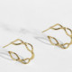 Viena gold-plated hoop earrings in waves shape cover