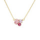 Alexandra crystals violet necklace in gold plating. image
