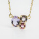 Alexandra crystals violet necklace in gold plating. cover