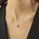 Basic XS crystal tanzanite necklace in gold plating cover