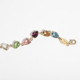 Magnolia gold-plated adjustable bracelet with multicolour in tear shape cover