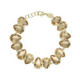 Magnolia gold-plated adjustable bracelet with brown in tear shape image