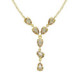 Magnolia gold-plated short necklace with brown in tear shape image