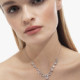 Magnolia sterling silver short necklace with white in tear shape cover