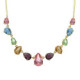 Magnolia gold-plated short necklace with multicolour in tear shape image