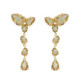 Magnolia gold-plated long earrings with brown in tear shape image
