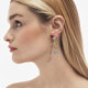 Magnolia gold-plated long earrings with multicolour in tear shape cover