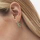 Jade crystals light turquoise earrings in gold plating cover