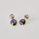 Basic XS double crystal violet and tanzanite earrings in gold plating cover