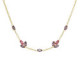 Lia gold-plated short necklace with pink in flower shape image