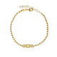 MOTHER gold-plated adjustable bracelet with pearls in Mom shape image