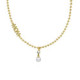 MOTHER gold-plated short necklace with white in Mom shape image