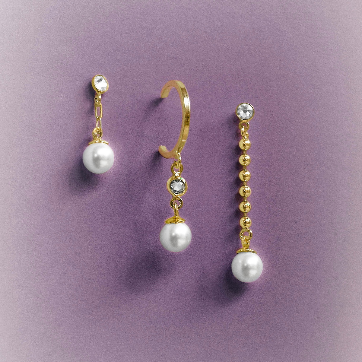 Halo and Pearl Earrings | 18k Gold Plated – MILLY MAUNDER