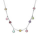 Basic circles multicolour necklace in silver