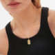 Nagore crystal necklace in gold plating cover