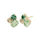 Alexandra crystals chrysolite earrings in gold plating. image
