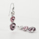New Combination sterling silver long earrings with pink in triple shape cover