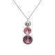 New Combination sterling silver short necklace with pink in triple shape image