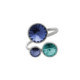 New Combination sterling silver adjustable ring with blue in triple shape image