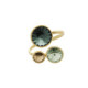 New Combination gold-plated adjustable ring with pearls in triple shape image