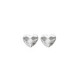 Pendientes corazón crystal de Cuore en plata