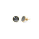 Basic M dark grey earrings in rose gold plating in gold plating image