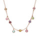 Basic circles multicolour necklace in rose gold plating image