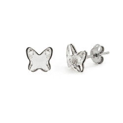 Fantasy butterfly crystal earrings in silver