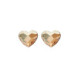 Cuore heart light silk earrings in rose gold plating
