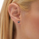 Cuore heart denim blue earrings in silver cover