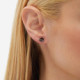 Basic amethyst earrings in rose gold plating cover