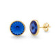 Basic sapphire earrings in gold plating