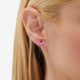 Basic crystal earrings in rose gold plating cover