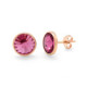 Basic rose earrings in rose gold plating