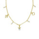 Magic gold-plated short necklace with pearl in reasons shape image