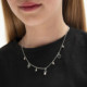 Magic sterling silver short necklace with pearl in reasons shape cover