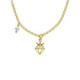 Magic gold-plated short necklace with pearl in diamond shape image