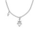 Magic sterling silver short necklace with pearl in diamond shape image
