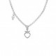 Magic sterling silver short necklace with pearl in heart shape image