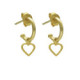 Magic gold-plated hoop earrings in heart shape image