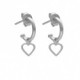 Magic sterling silver hoop earrings in heart shape image