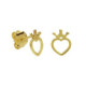 Magic gold-plated stud earrings in heart shape image